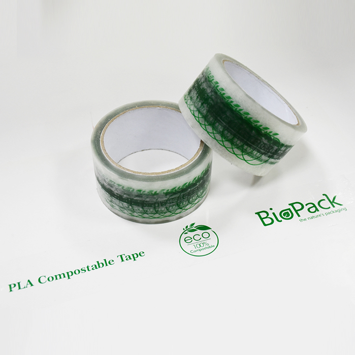 Cinta Biodegradable De Embalaje Adhesivo Transparente De Barrera De Impresión De Logotipo Para Entrega Urgente