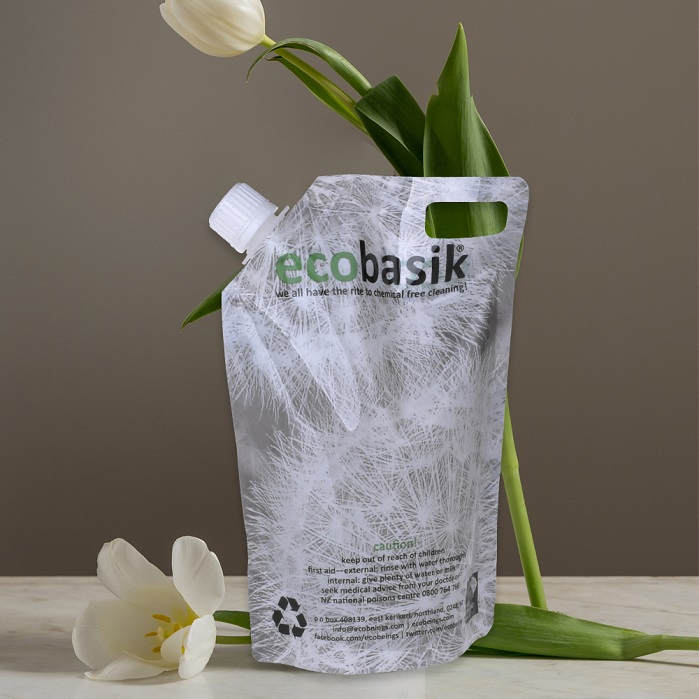 Bio Reciclado Green PE Stand Up Liquid Recargable Bolsas De Detergente Con Pico