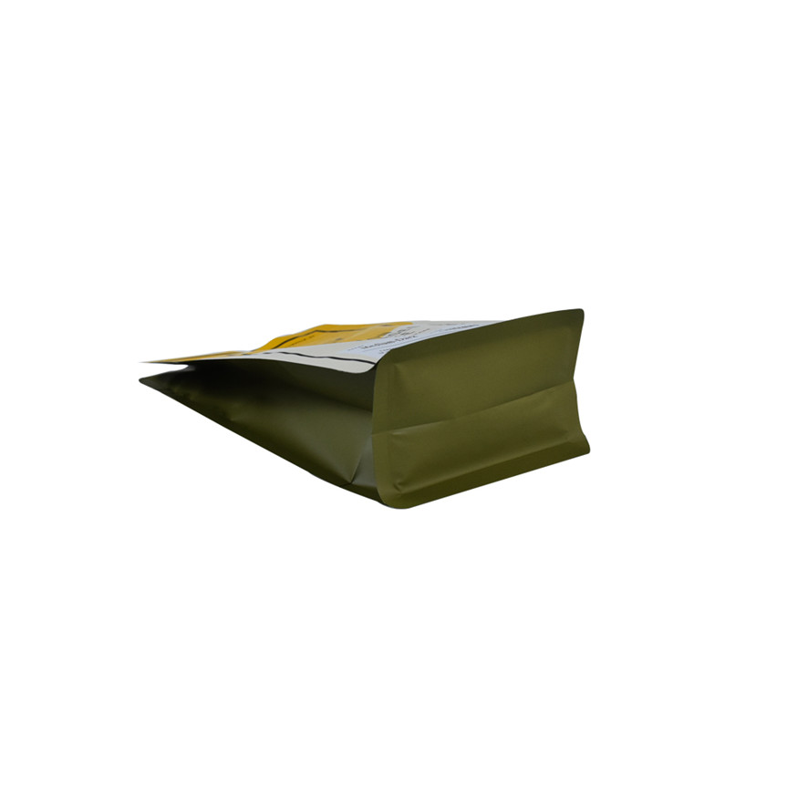 Bolsas de café con embalaje de caja plana reutilizable de fondo plano