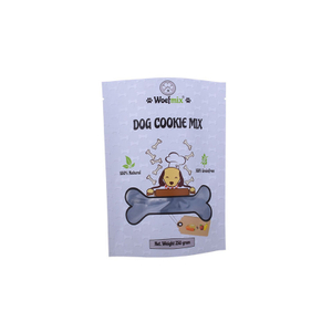 Bolsas de comida para mascotas de fondo plano impresas personalizadas con cremallera deslizante