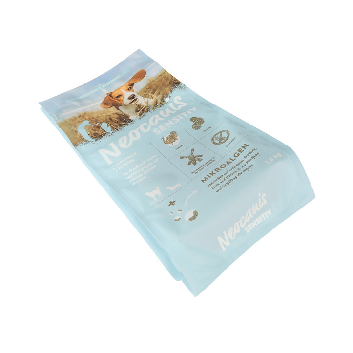 Venta caliente Material compostable Poldes de comida de gato transparente Zipper Reciclaje de alimentos Pet Compensadores de bolsas