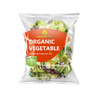 Bioplástica Bolsa de envasado verde compostable para ensalada de vegetales con barrera