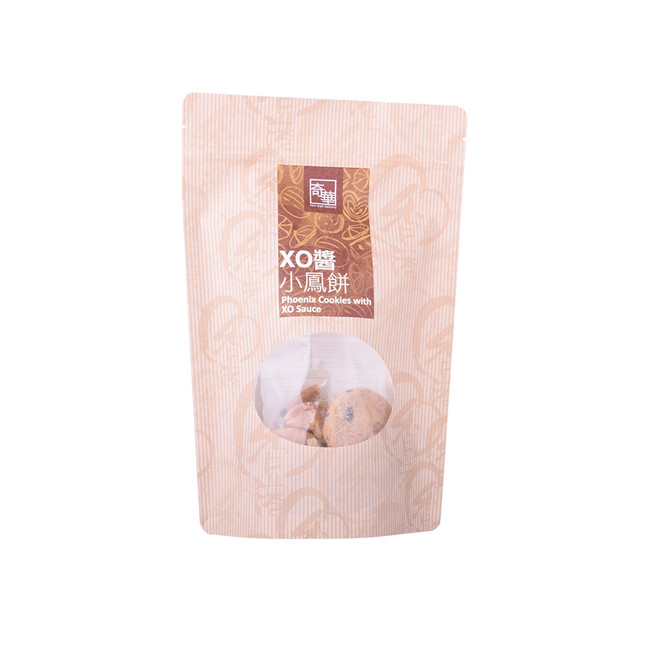 Producción personalizada Stand Up Spice Kraft Paper Bolsa con ventana