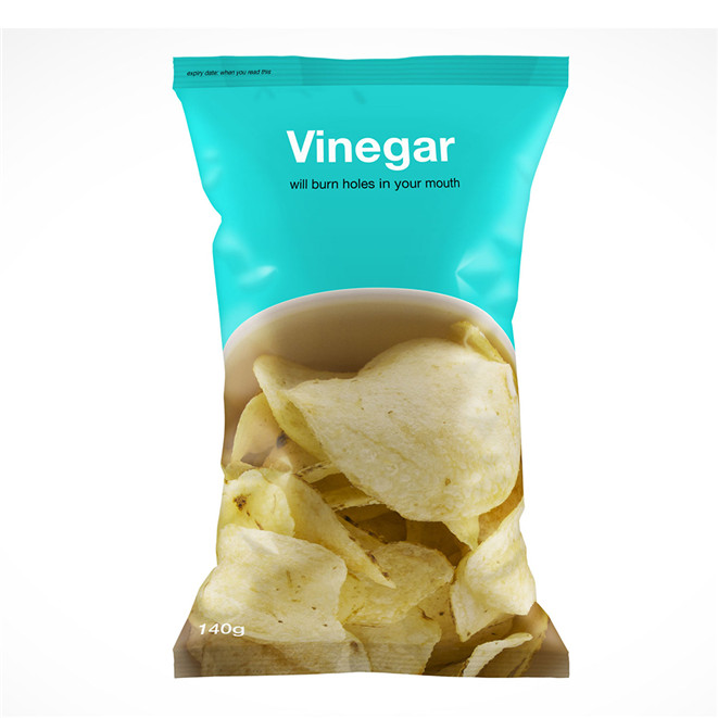 Inventario Foil forrado de bolsas de chips de sellado de calor personalizado con logotipo personalizado