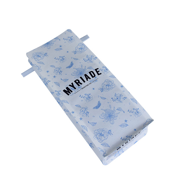 Bolso de papel superior de alta calidad personalizado para envases de alimentos con muesca de lágrima