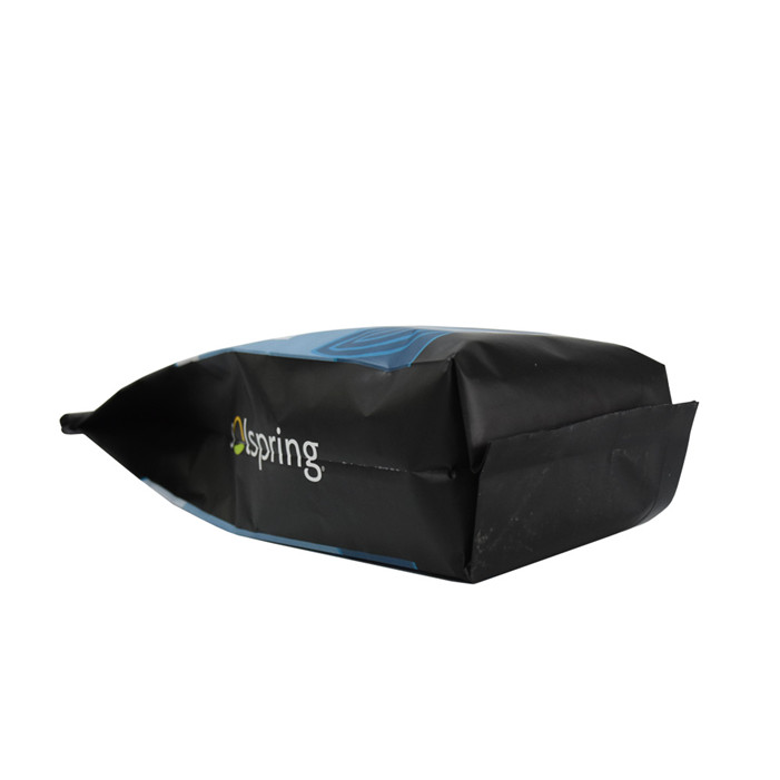 Bolsa de café de alta calidad Bag Side Gusset Bag Negro con corbata de estaño