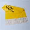 Embalaje ecológico de bolsa de correo compostable para envío con aleta