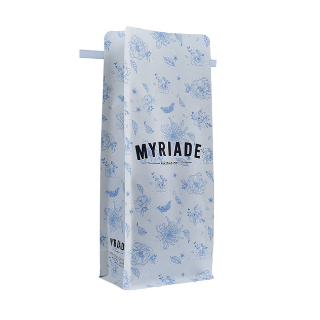 Sello de calor personalizado El mejor paquete de papel Kraft de fondo compostable Bloque con corbata de estaño