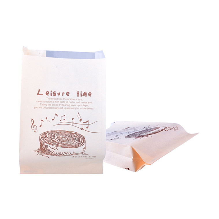 Bolsas de papel de material compostable con cierre de cremallera de plástico para harina