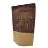 Kraft impreso personalizado Stand Up Bolsas que se pueden volver a sellar Bolsa de café