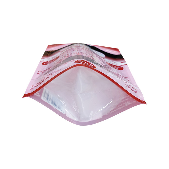 Bolsas de bolsas con tirolina de plástico con acabado de brillo completo impreso personalizado