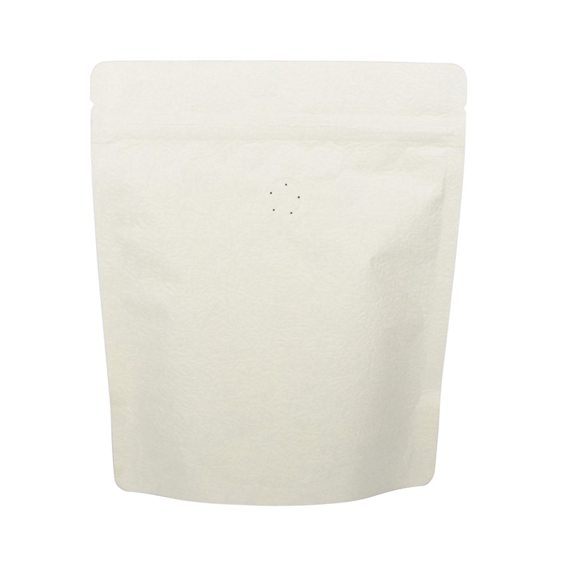 Embalaje de la bolsa de café compostable en biplador de tirolesa resellable