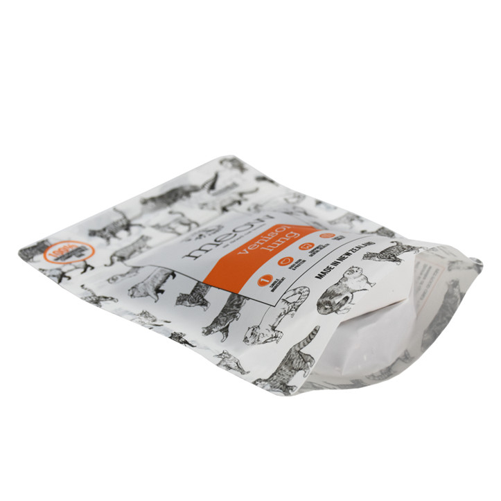 Bolsas de comida para gatos de reciclaje de foil con cremallera de buena calidad.