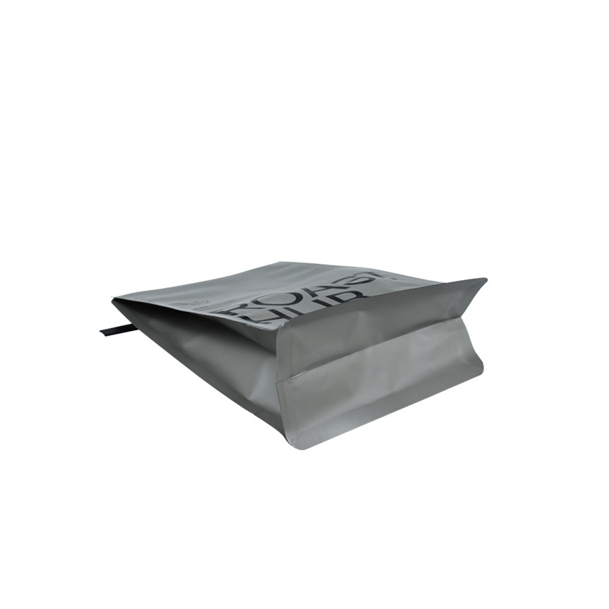 Aluminio Foil de aluminio Flat Bottom Bottom Sostenible Food Compre bolsas de café