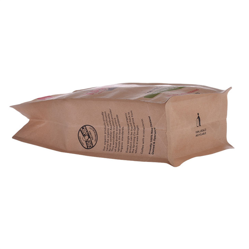 Reciclaje reciclable existencias de plástico biodegradables bolsas de papel kraft reelicionables empaquetado de café especializado
