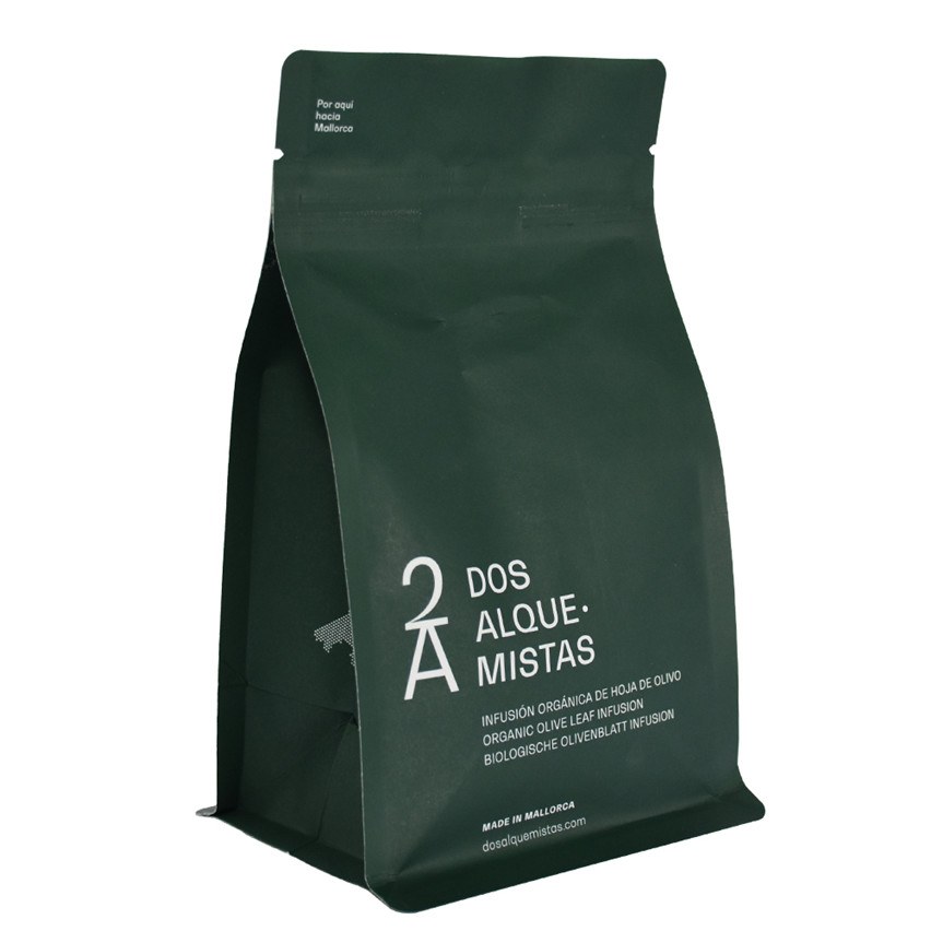 Bolsas de embalaje de café de fondo plano renovable ecológico al por mayor