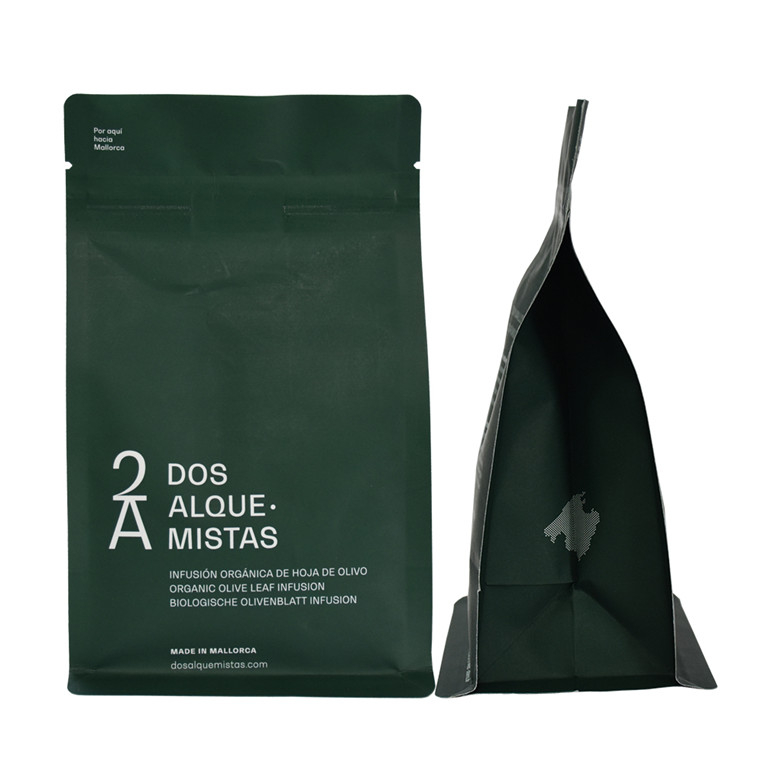 Impresión personalizada más reciente Biodegradable Material PBAT Bolsas de té de fondo plano