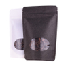 Bolsera de empaquetado de papel de soporte de pie de vista de cremallera personalizada