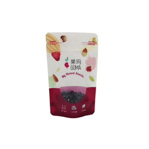 Impresión personalizada resellable Zipllock Plastic Stand Up Bolsas de envasado de frutas secas al por mayor