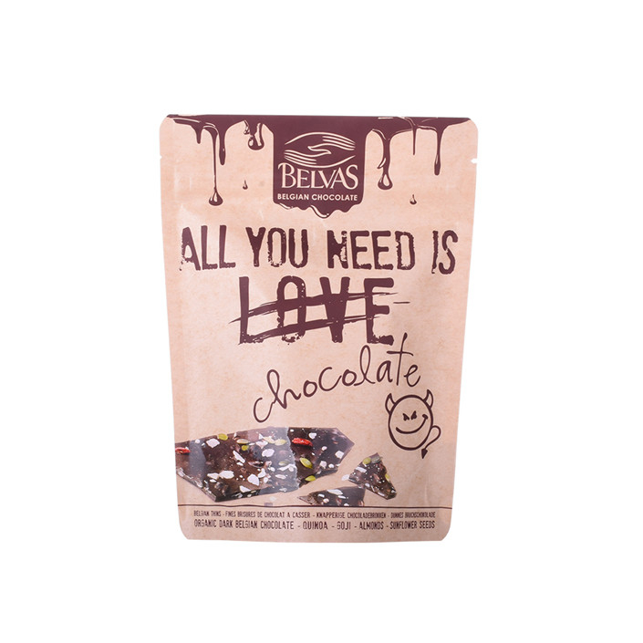 Empaca ecológico sostenible compostable para chocolate con logotipo impreso