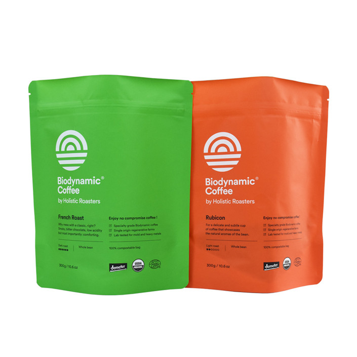 Bioplásticos de pie personalizados para envases de alimentos que Biodegrade Coffee Bags con válvula