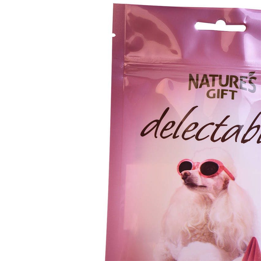Diseño personalizado de alta calidad Repealable Zipllock Eco Plastic Stand Up Pet Food Pouches