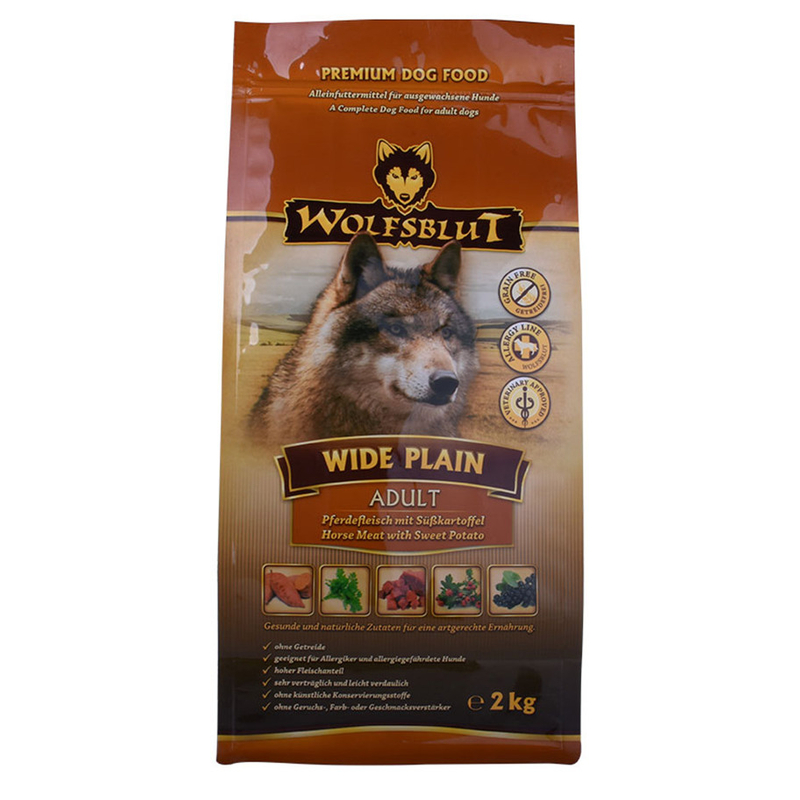 Bolsas de comida para mascotas de fondo personalizadas con cremallera en las mejores bolsas de envasado de excelente calidad