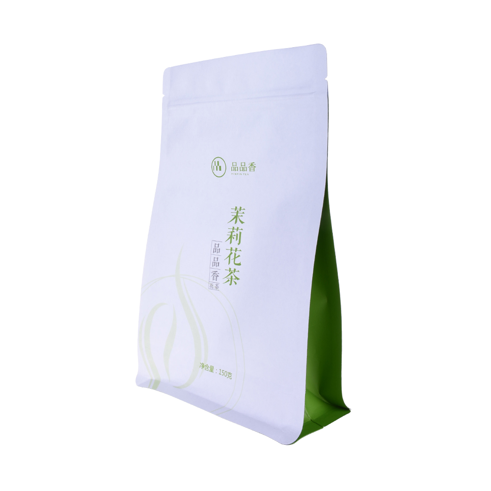 Sello de calor personalizado Easy Tear biodegradable envolturas de plástico bolsas de papel con ventana doy paquete de café