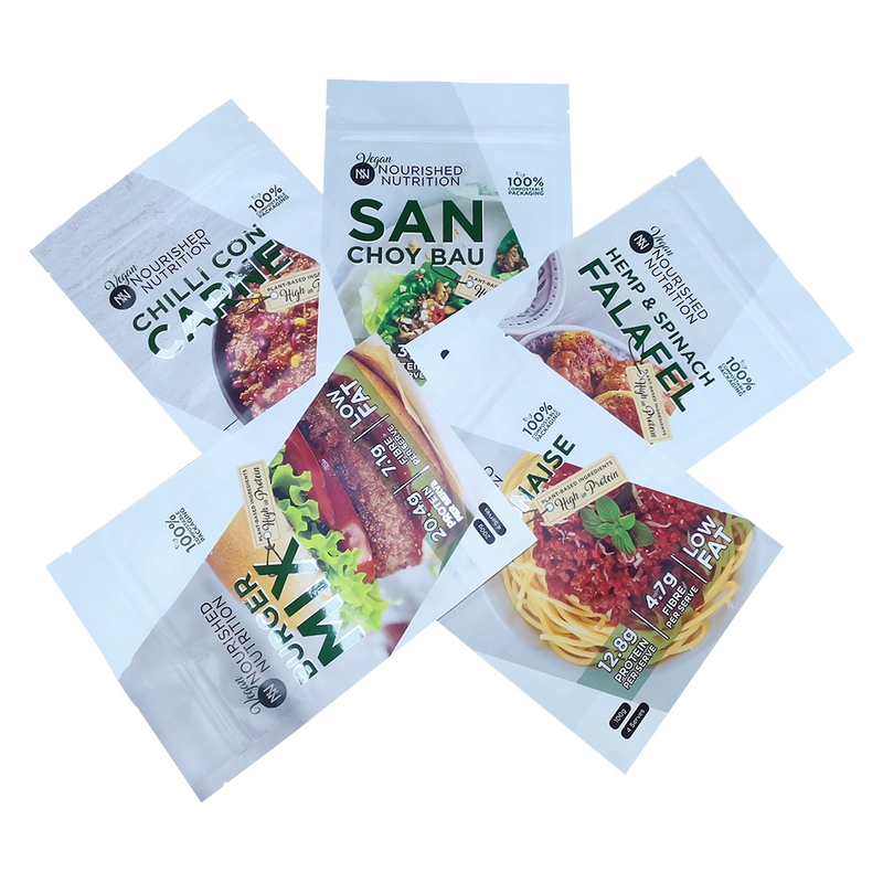 Embalaje compostable 100% ecológico para alimentos personalizados