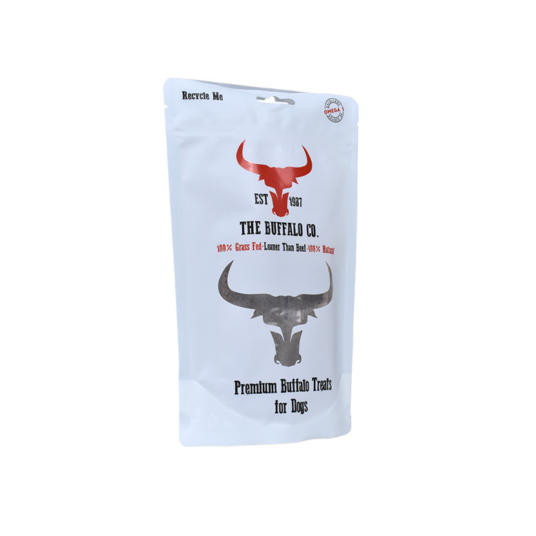 Embalaje flexible de lágrima Notch Recycle Cat Dog Food Pouching Pouches Bolsa de plástico de comida para mascot