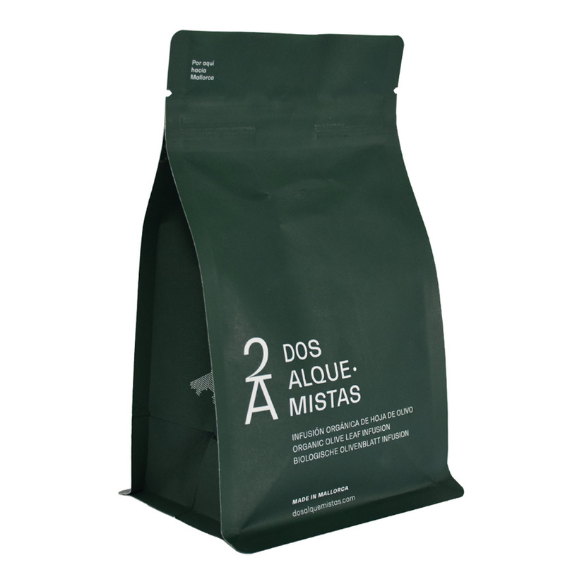  Top Zipllock Top Compostable Fabricantes Pocha de plástico con bolsas de café personalizadas con embalaje de válvula 