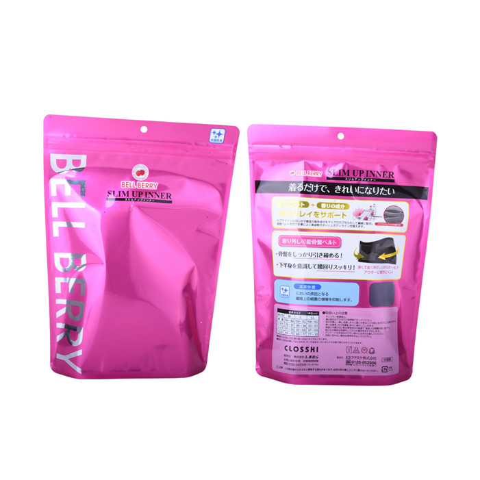 Bolsa con cremallera Polla de plástico compostable con impresión para prenda
