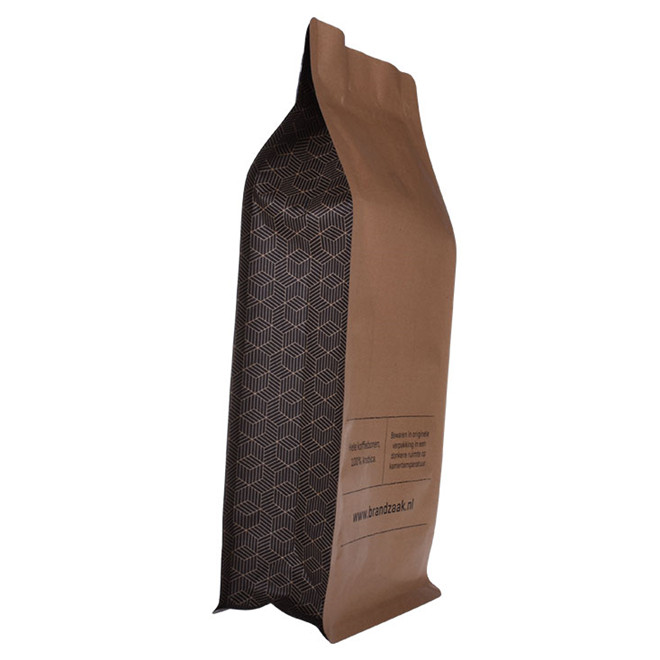 Material compostable de papel kraft laminado Bolsa de paquete de café tostado