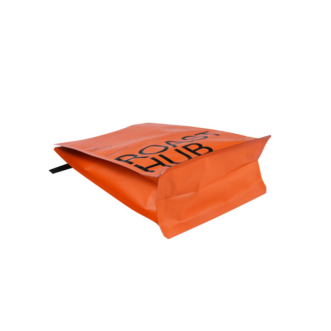 Bolsas de café de plástico de fondo plano personalizado con sello de calor con bolsas de empaque al por mayor de válvula
