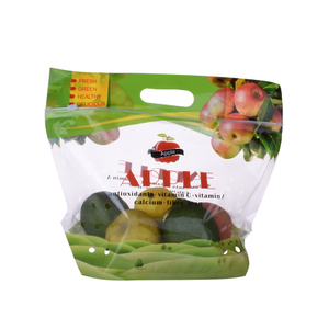Bolsa de empaque reciclable de logotipo personalizado para frutas y verduras al por mayor