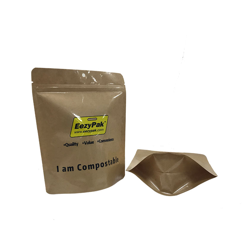 Biodegradable iPlock Stand Up Pouch desechable Embalaje compostable Bolsa compostable
