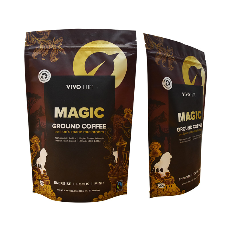 Producto de China Bajo precio Biodegradable Kraft Stand Up Pouch