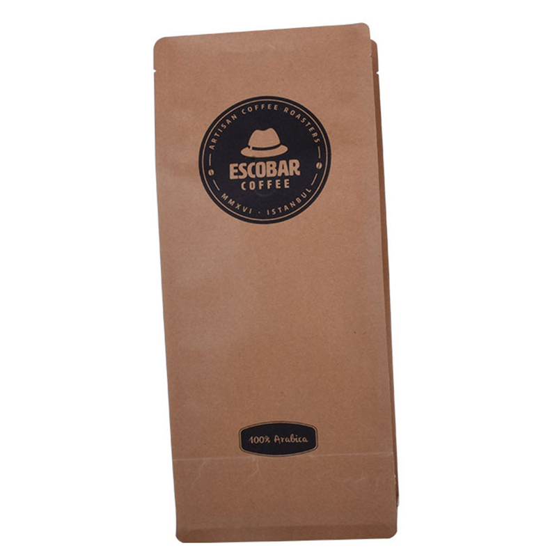 Bolsa de café con ziplock de fondo plano con logotipo personalizado al por mayor