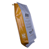Café de café lateral laminado sellado con calefacción con bolsas de café estampadas con cierre de corbata
