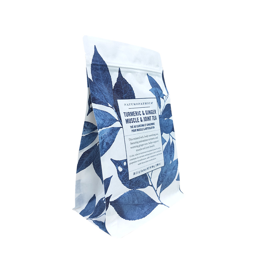 Embalaje de bolsa de caja de café con cremallera biodegradable personalizado al por mayor