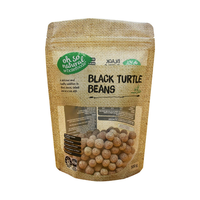 Diseño personalizado Kraft Paper Stand Up Snack Bags con ventana China al por mayor