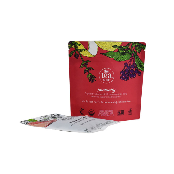 Impresión mate reutilizable exquisita bolso de té de bolsita de alta calidad