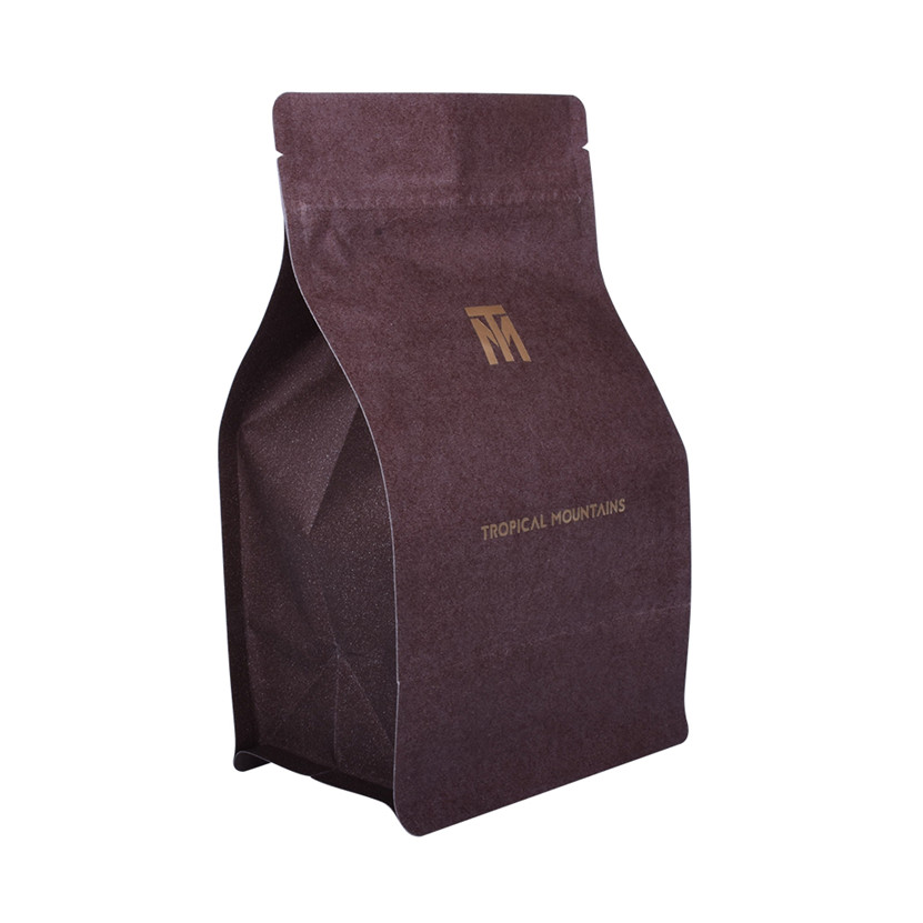Zipllock Fabricante de bolsas de paquete de café de fondo plano