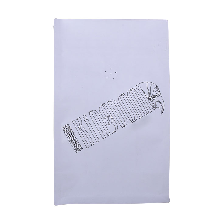 Diseño personalizado compostable Bolsas de fondo plano de papel de papel con cremallera resellable