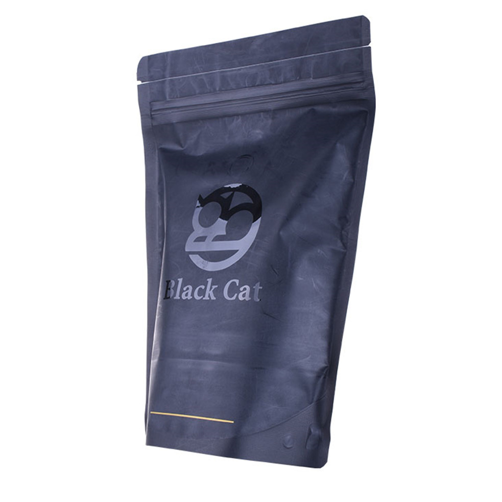 Reciclaje de bolsas de granos de café con acabado mate de logotipo personalizado