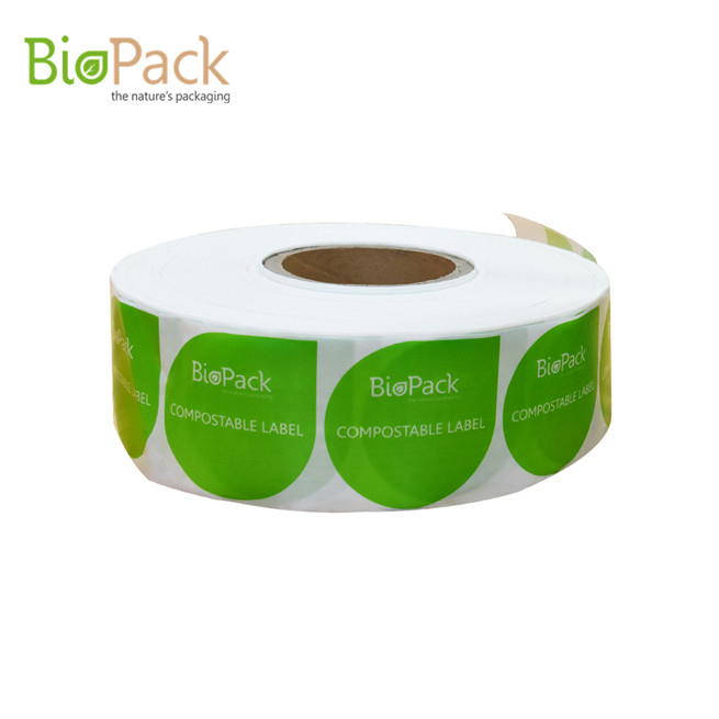  Pegatina de celofán personalizada etiqueta compostable pasta ecológica en la bolsa de dolor