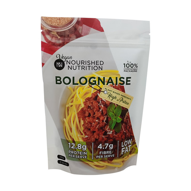 Bolsa personalizada para ensalada de alimentos cocinados Embalaje minorista Biodegradable
