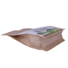 Bolsas de comida de fondo plano de papel kraft personalizado