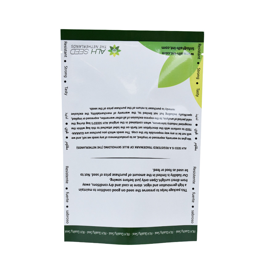 Impresión mate Impresión Gravure oxo biodegradable bolsas de empaque personalizadas bolsas de semillas de plástico