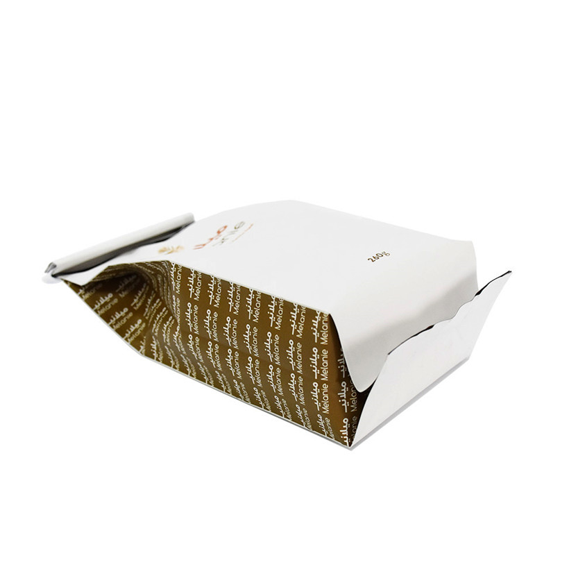 Bolsas de papel de sellado con cremallera ecológica Poldes de barrera de café al por mayor empaquetado de caja de café al por mayor